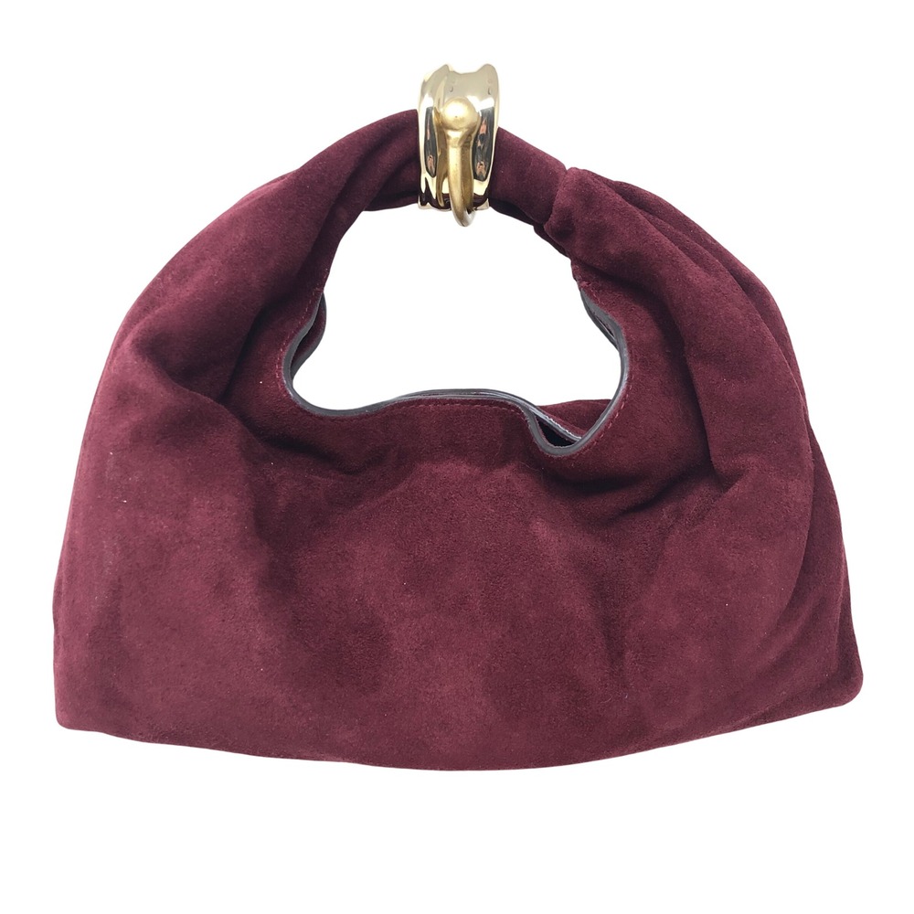 Madewell The Mini Pouch in Suede Cabernet Red Suede NY139 NWT Hobo Purse